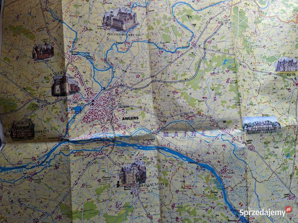 Francja Chateaux du Val de Loire mapa małopolskie