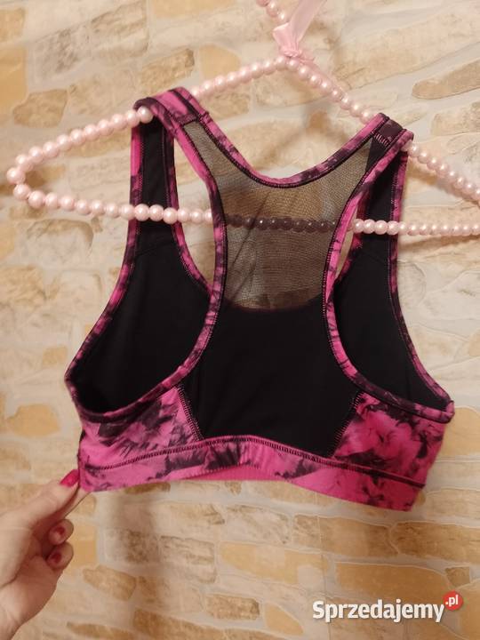 3638 SM Puma Ekskluzywny różowy top fitness czarny Kraków