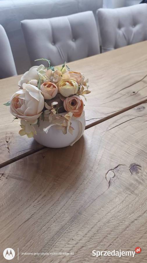 Kompozycja w wazoniku ceramicznym Polnix Ciechanów