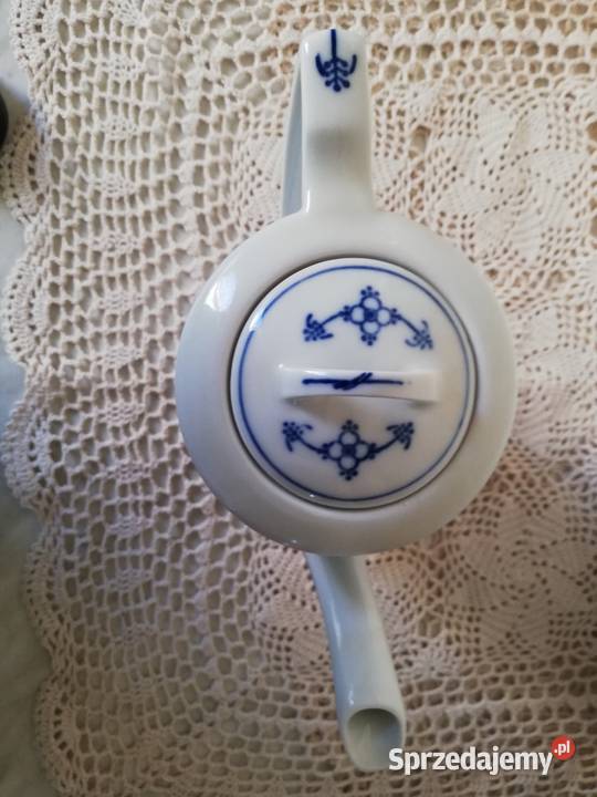 Dzbanek porcelana kahla wzór słomkowy