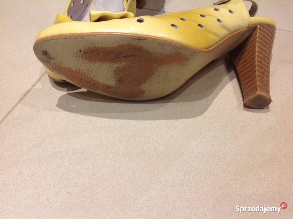 Sandałki Skórzane na obcasie r 36 inna Nowa Sól