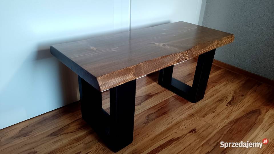 stolik kawowy rustyk z drewna drewniany ława stół loft 96cm