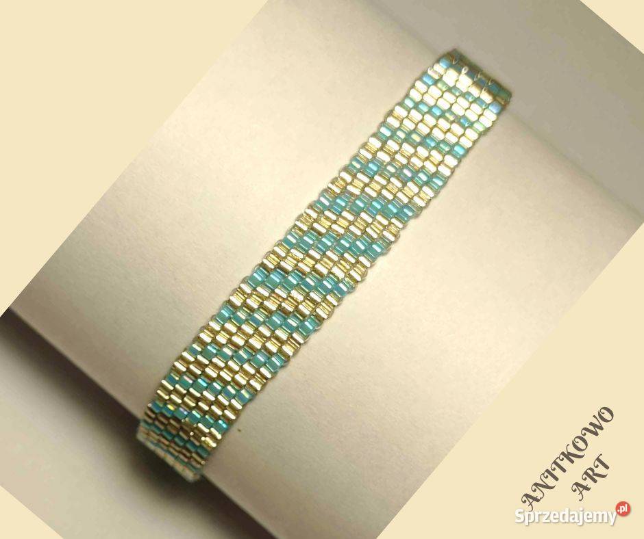 BRANSOLETKA KORALIKOWA SREBRNOBŁĘKITNA mazowieckie Warszawa