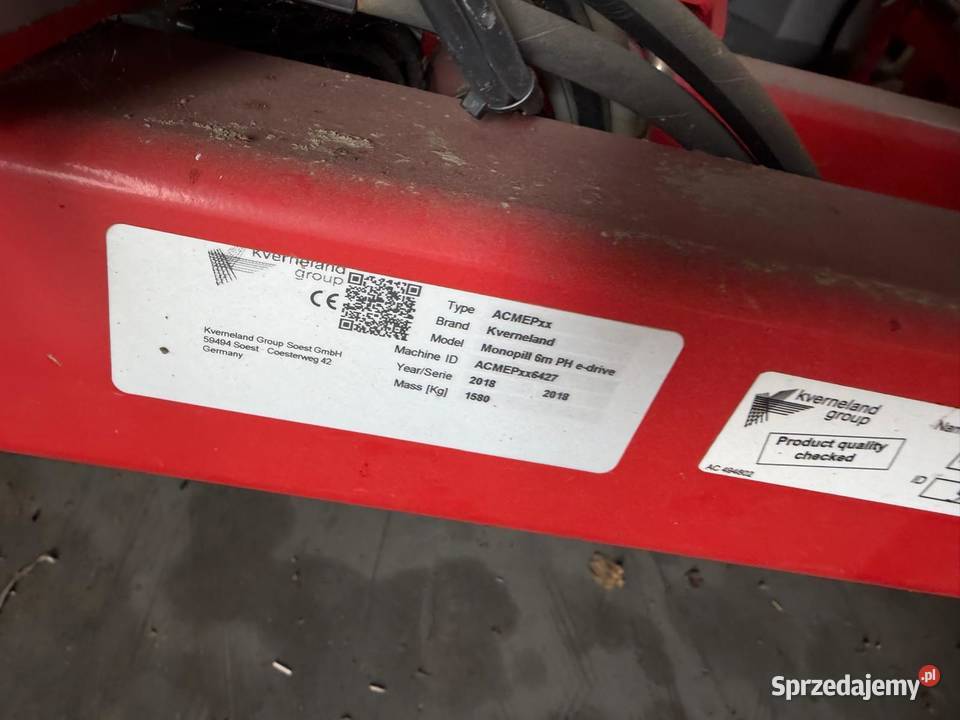 Siewnik do Buraków Kverneland Monopill 6 m2 nieuszkodzony Nowa Ruda