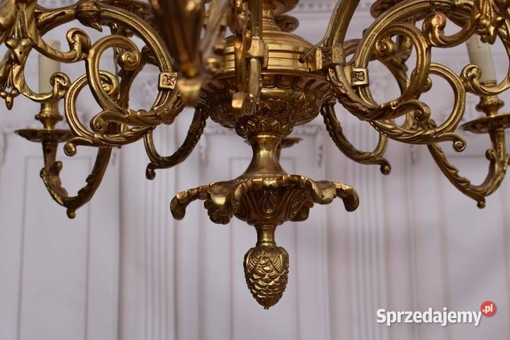 Królewski Gigant Żyrandol z Brązu Lampa 78 Kraków