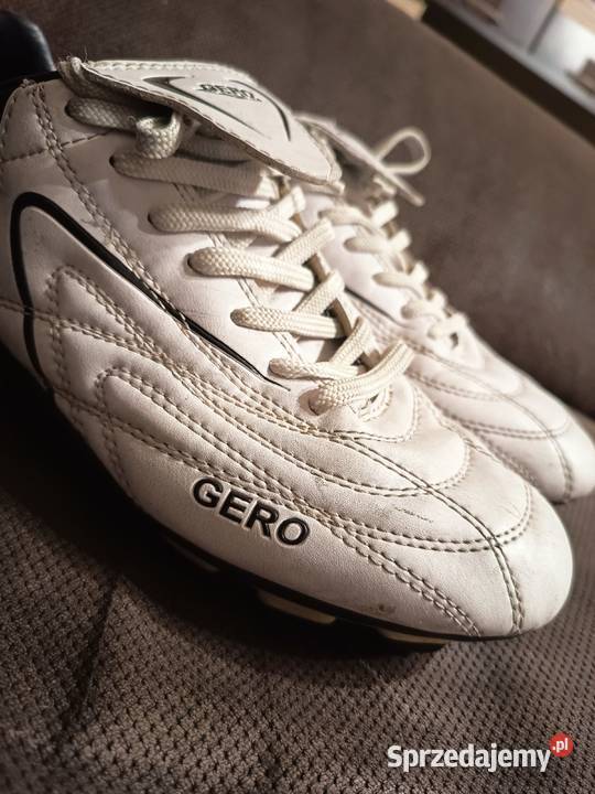 Męskie Buty Piłkarskie Korki Białe Czarne GERO Piłka nożna Suwałki