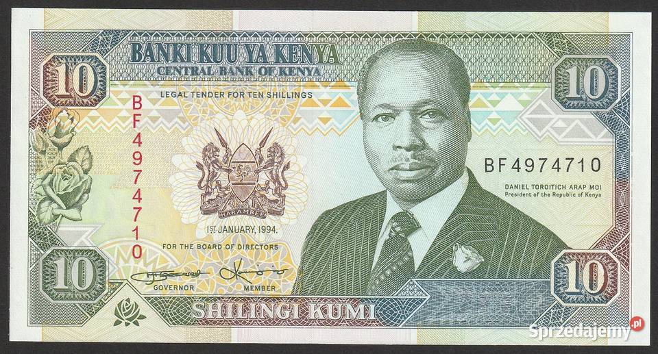 KENIA 10 SHILLING 1994 STAN UNC Łódź