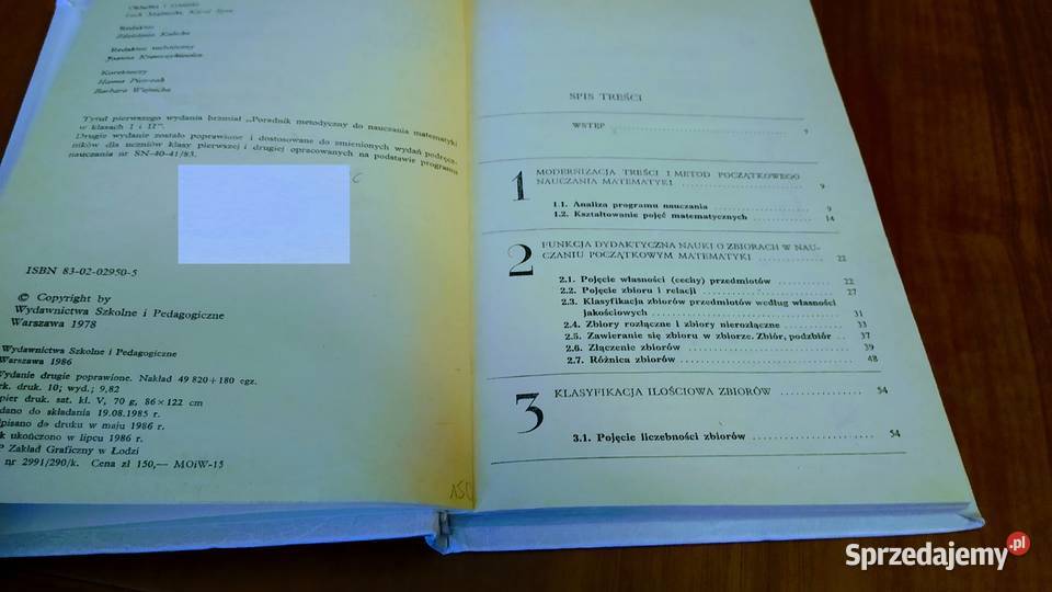 Nauczanie matematyki w klasie pierwszej i edukacja wczesnoszkolna Podręczniki sprzedam