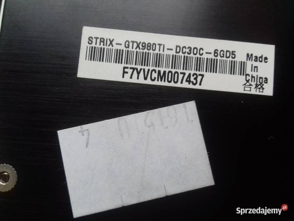 ASUS STRIX GTX 980Ti DirectCU III GTX980Ti 6GB Bydgoszcz