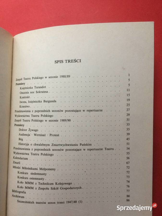 669 Szczecin Teatr Polski Kronika Sezonu 198889