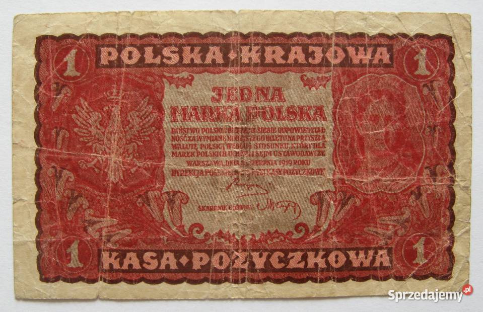 12 Marki Polskiej 1920 1 Marka Polska 1919 Dąbrowa Górnicza