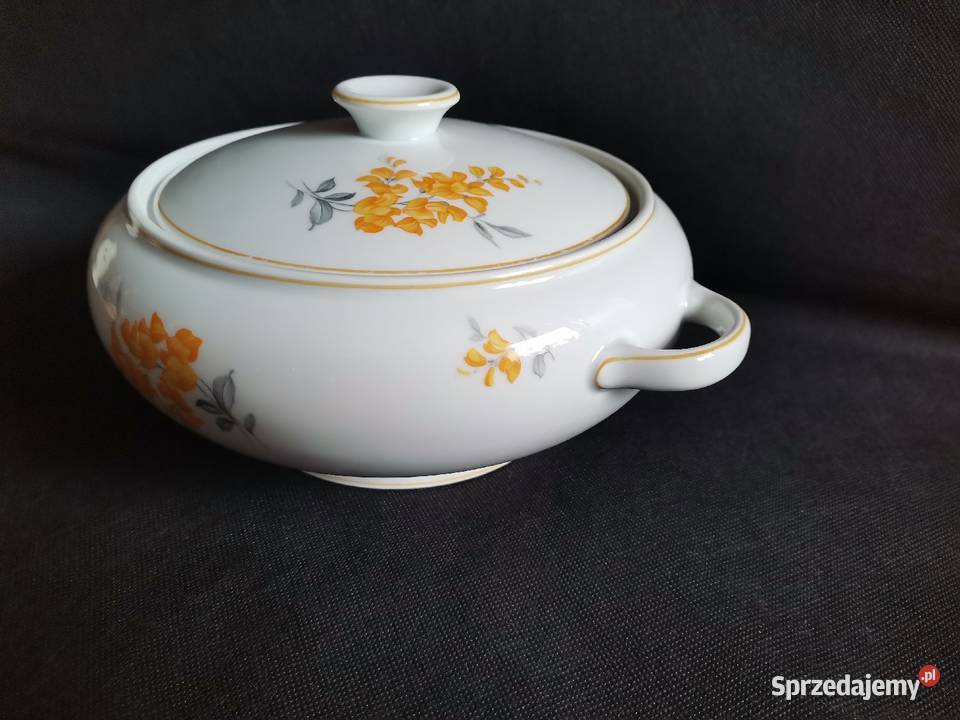 Stara waza w kwiaty porcelana Śląska Giesche Siemianowice Śląskie