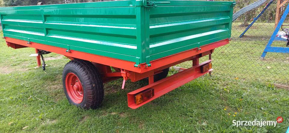 Przyczepa jednoosiowa nowa z wywrotem 3 strony Jasło