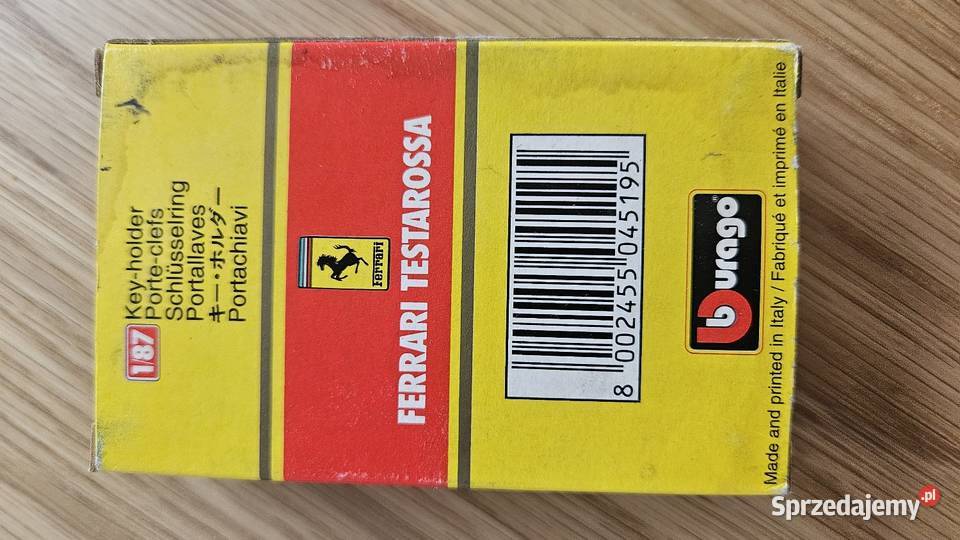 Oryginalny Nowy Brelok Ferrari Testarossa metal Wrocław