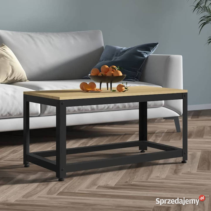 Stolik kawowy jasnobrązowoczarny 90x45x45 MDF i Stoły mazowieckie Warszawa