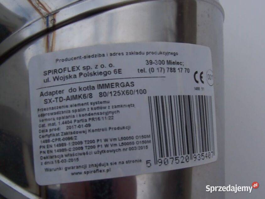 Adapter kolanowy Immergas SXTDAIMK68 sprzedam