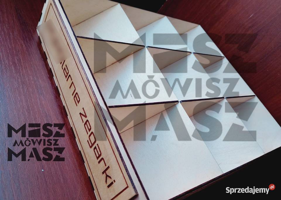 Szkatułkaorganizer na zegarki 3x3 grawer dowolny wielkopolskie Racot sprzedam