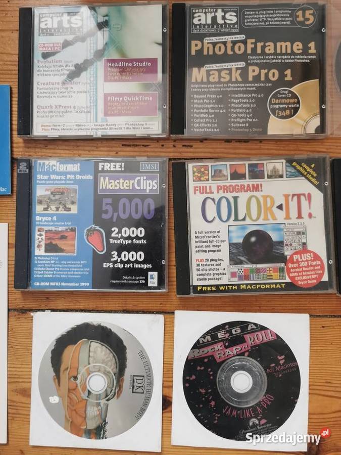 Apple Macintosh płyty cd foldery reklamy Lębork