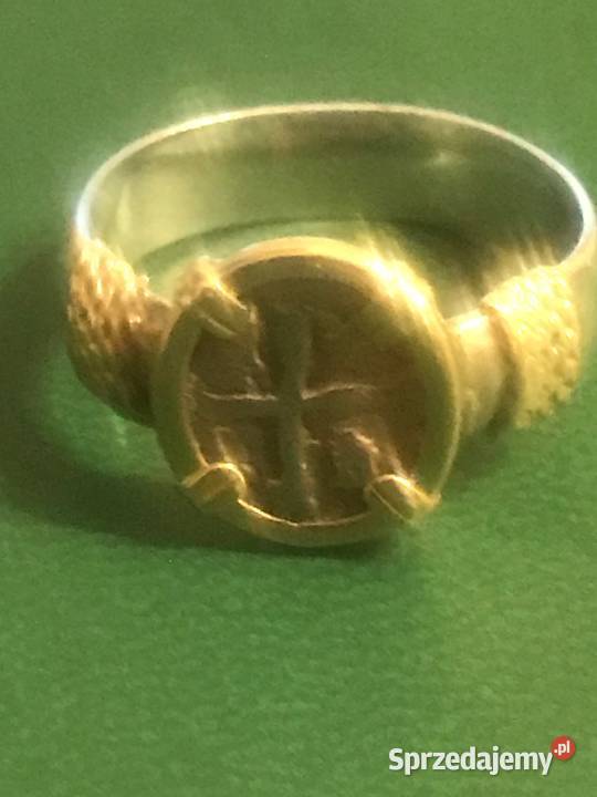Piękny komplet złotosrebro pierścionek i mazowieckie Warszawa sprzedam