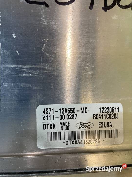 Komputer silnika 4S7112A650MC Ford mondeo mk3 Szczecin