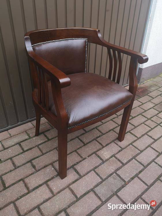 Stary Fotel Krzesło Dębowe Gabinetowe Antyk Meble Swarzędz