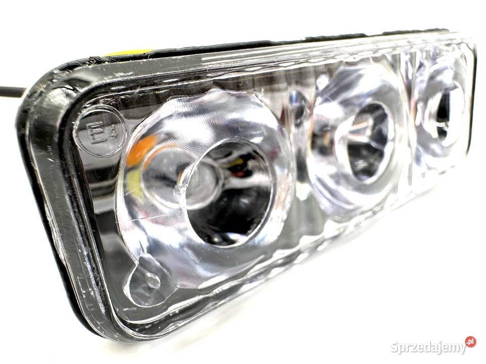 Zestaw Lampa dzienna LED 12V 85 AUTOMAT Światła do jazdy dziennej DRL Pomiechówek