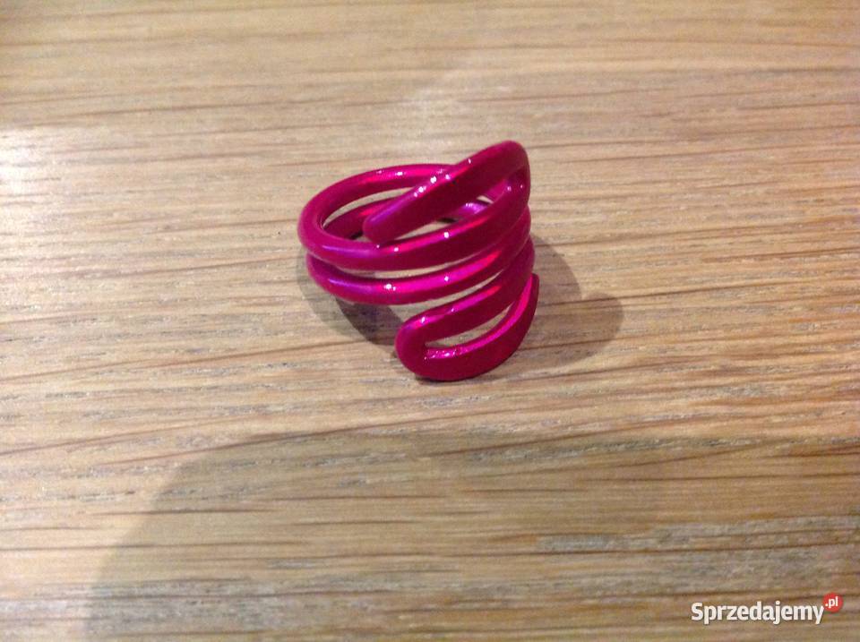 Pierścionek Damski Różowy Fuksja Dla kobiet Nowa Sól