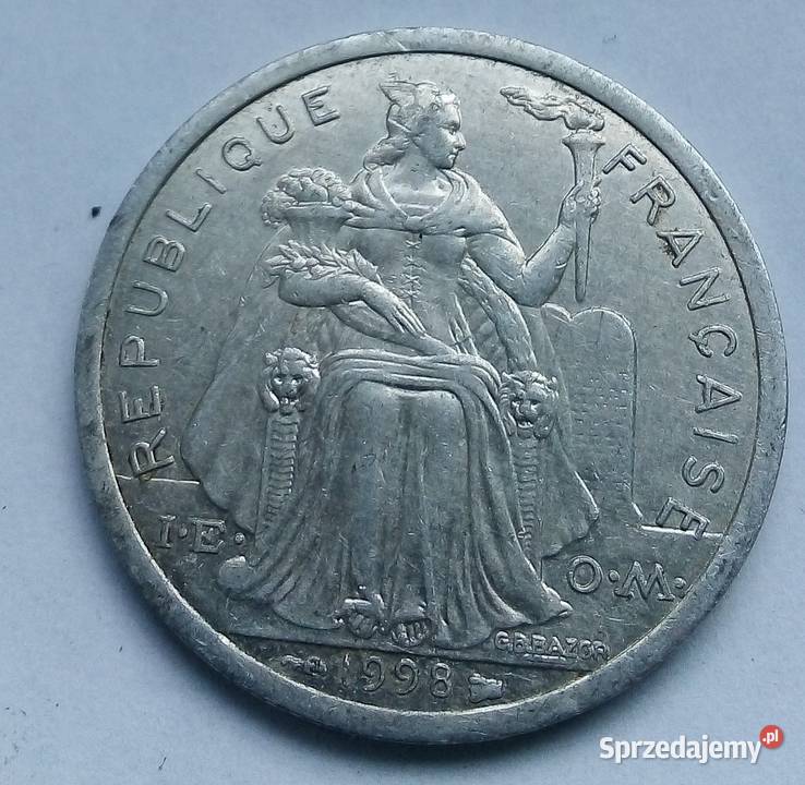 NOWA KALEDONIA2 FRANCS1998 r Legionowo