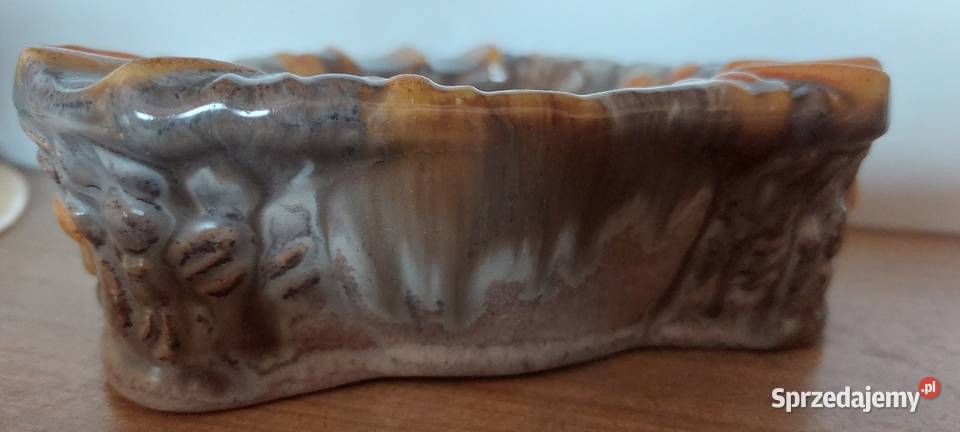 Popielniczka ceramiczna zdobiona PRL wielkopolskie Piła