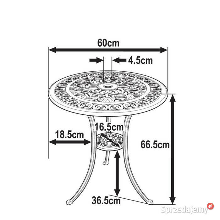 Komplet kawowy biały meble aluminiowe na balkon metal Ogród małopolskie Tarnów