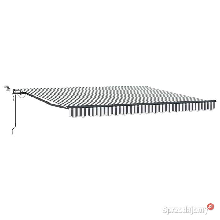 vidaXL Automatyczna markiza z LED antracytowo