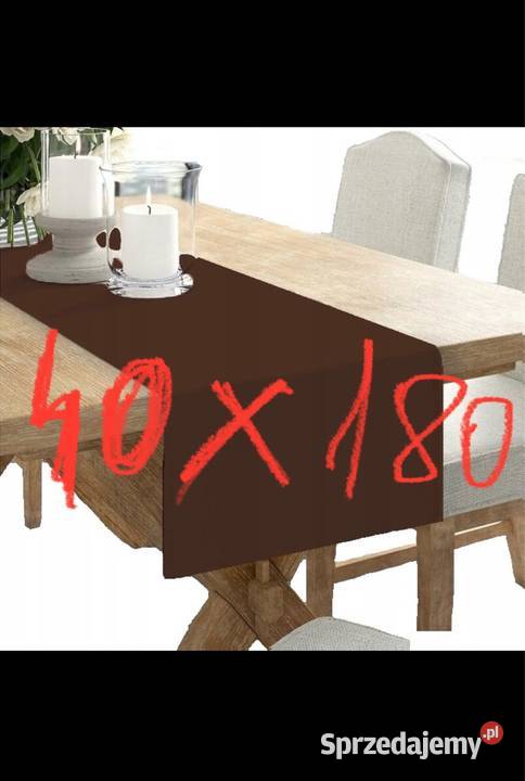 Obrus bieżnik 40 x 180 brąz