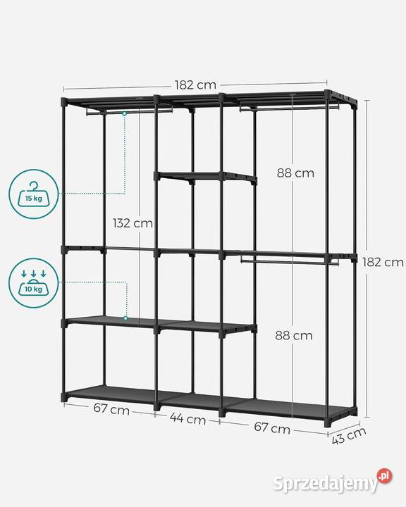 Szafa Songmics Stojak na ubrania 182 x 182 x 43 Pozostałe