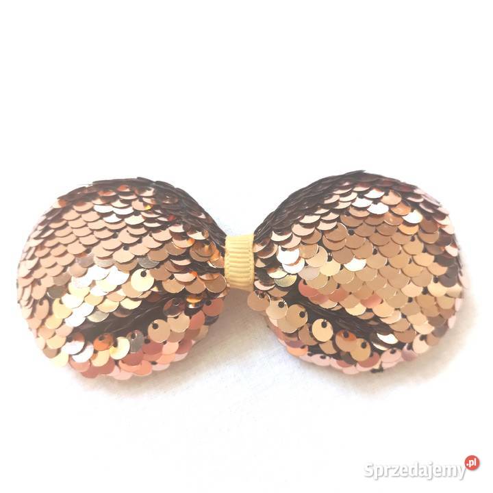 Kokardka moda Złota dodatki Cekiny 105x5 kpl2 sprzedam