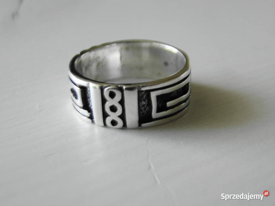 Nietuzinkowy stary pierścionekobrączka srebro mazowieckie Warszawa