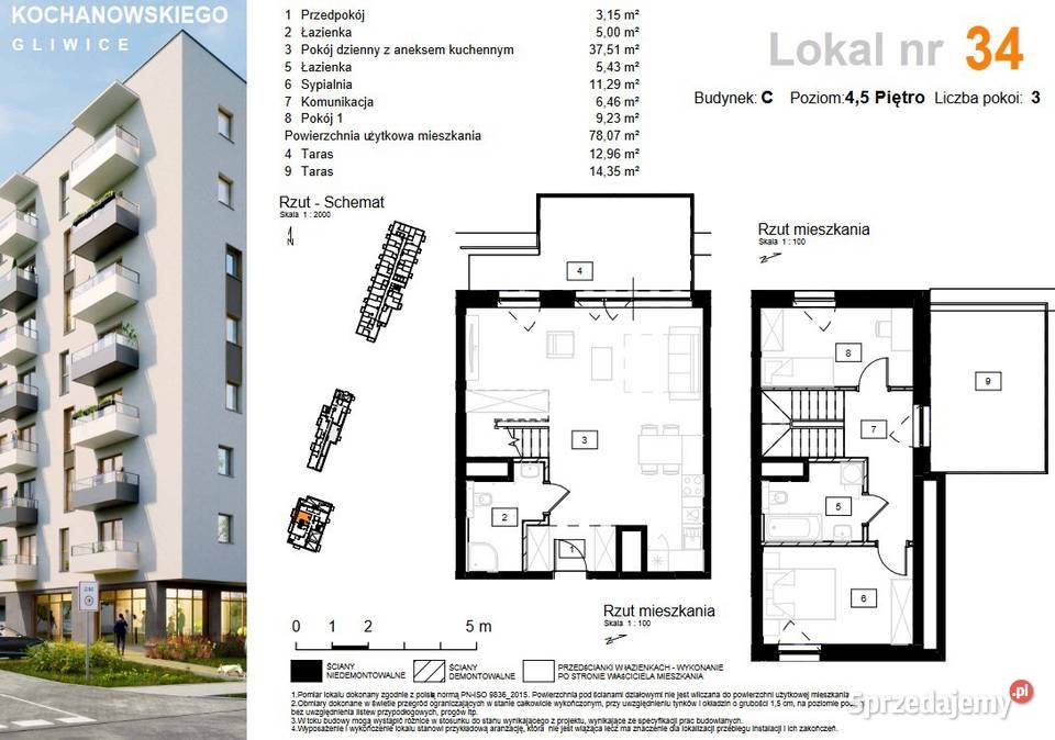 2695m2 1 do 4 pokoi os Kochanowskiego BEZ Gliwice sprzedam