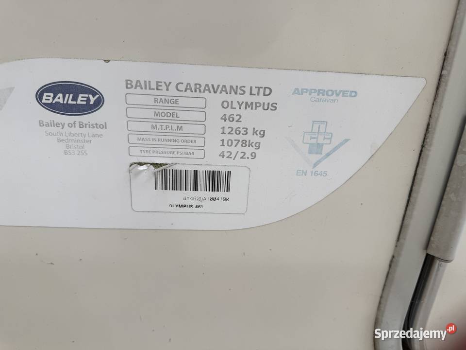 Bailey olimpus Przyczepy Wrocław