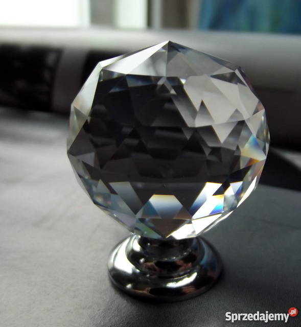 Uchwyt do mebli kryształ podstawa chrom kula 3 3.8cm Warszawa