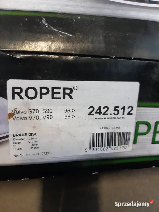 tarcze hamulcowe volvo s70v70s90v90 tarcze wielkopolskie Poznań