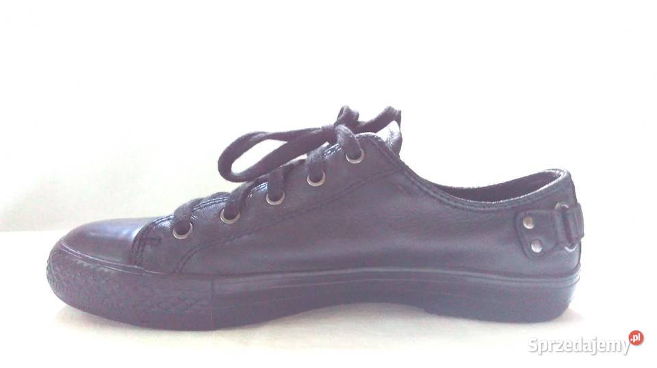 Tenisówki czarne Trampki damskie r 37 SKÓRA stan Białystok