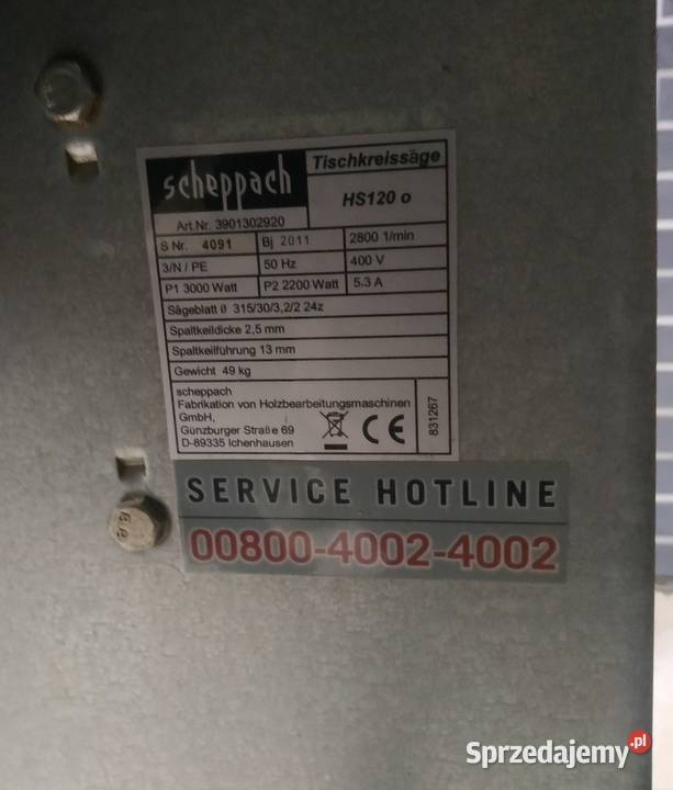 piła stołowa pilarka Scheppach HS 120 śląskie Czerwionka-Leszczyny