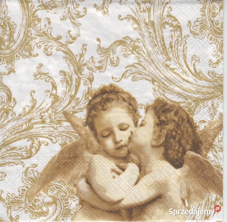 Dekupaż serwetki Aniołki Anioły Boże Narodzenie Rękodzieło Skarżysko-Kamienna
