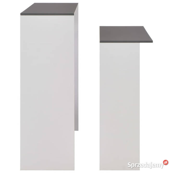 Stół barowy z 2 blatami białoszary 130 x 40 x Warszawa