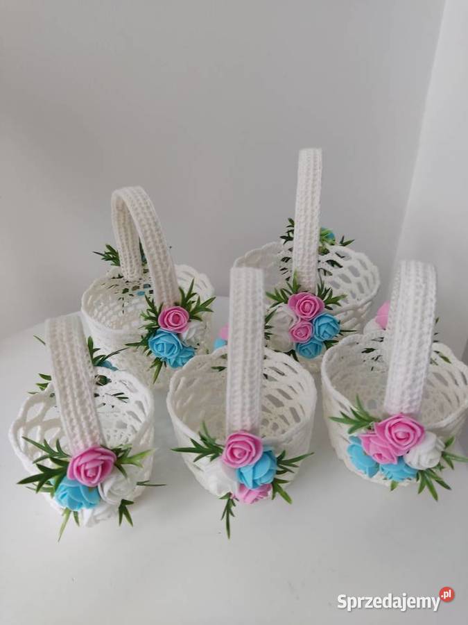 Koszyczki szydełkowe malutkie