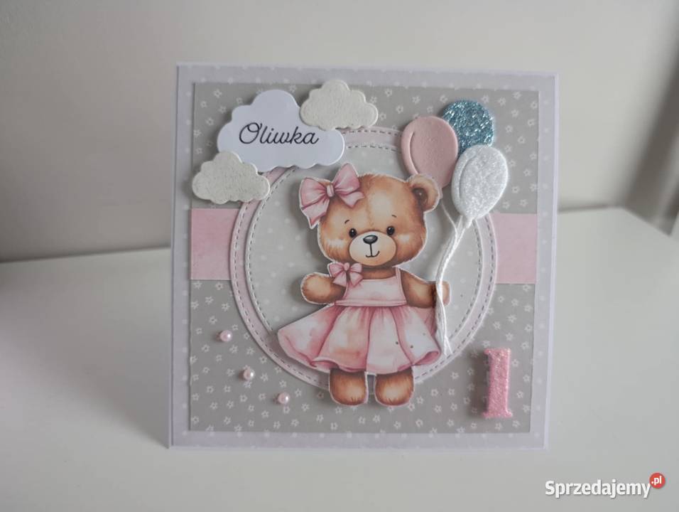 Personalizowana kartka na Roczek urodziny Rękodzieło łódzkie Łódź