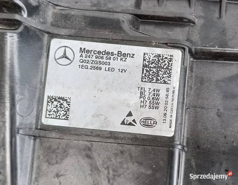 MERCEDES GLA W247 LAMPA PRAWA LED