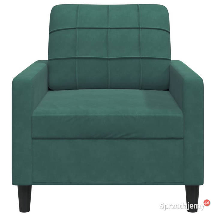 Fotel ciemnozielony 60 obity aksamitem WM4007606 mazowieckie