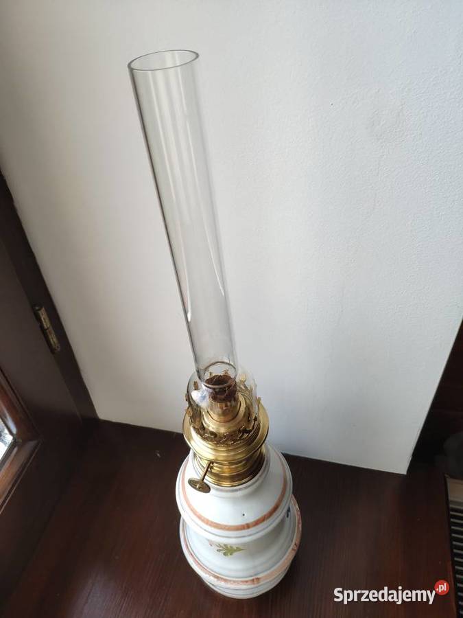 Stara francuska porcelanowa lampa naftowa 331 małopolskie Kraków