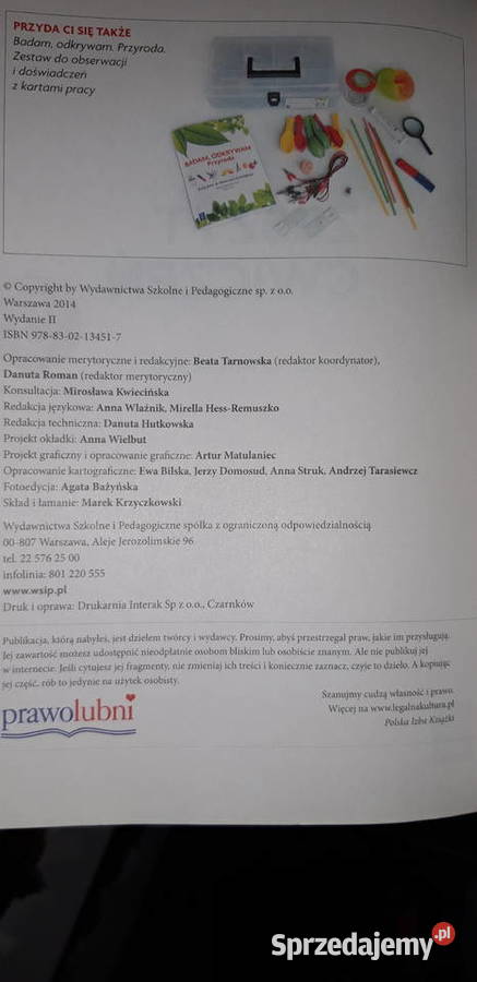 przyrodo witaj 5 ćwiczenia książki Warszawa