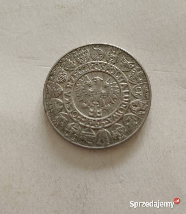 Srebrna moneta 100 z 1966r